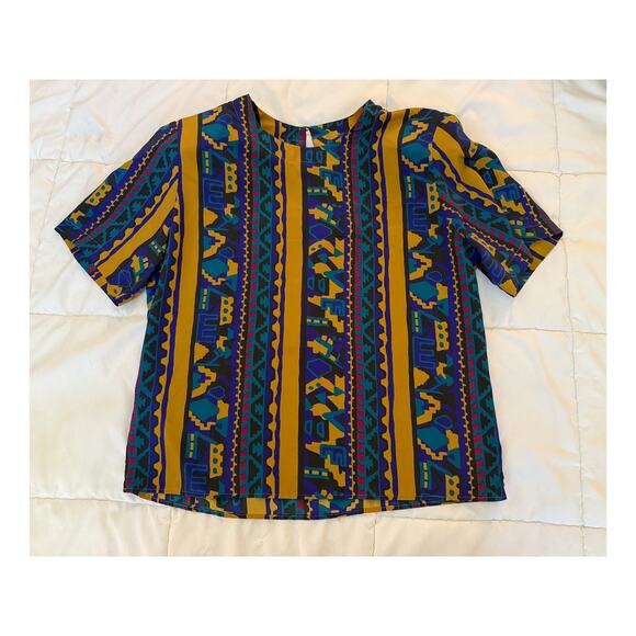 Vintage Patterned Shirt - Size 10 - Picture 1 of 6
